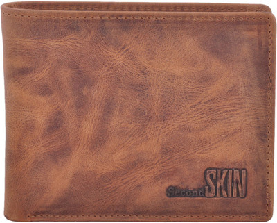 

Second Skin Men Brown Genuine Leather Wallet(10 Card Slots)