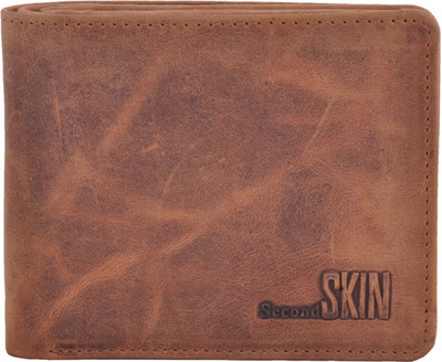 

Second Skin Men Brown Genuine Leather Wallet(10 Card Slots)