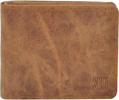 

Second Skin Men Brown Genuine Leather Wallet(10 Card Slots)