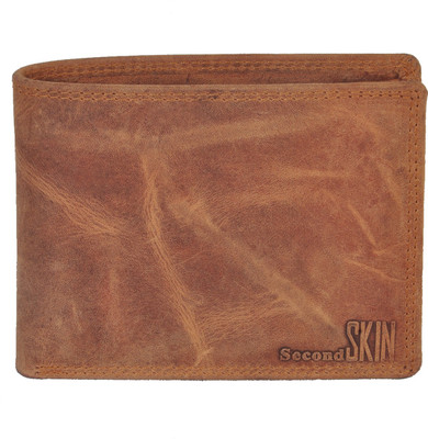 

Second Skin Men Brown Genuine Leather Wallet(10 Card Slots)