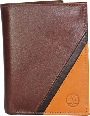 

STYLE 'n GRANDEUR Men Casual Brown, Yellow Genuine Leather Wallet(5 Card Slots)