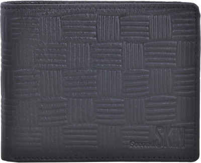 

Second Skin Men Black Genuine Leather Wallet(10 Card Slots)