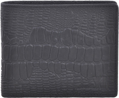 

Second Skin Men Black Genuine Leather Wallet(10 Card Slots)