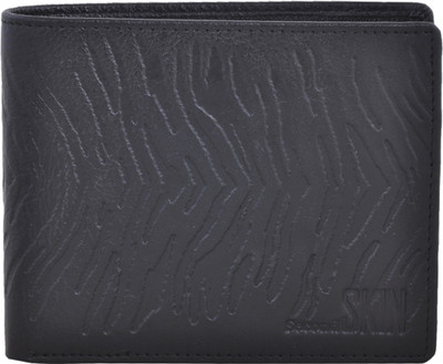 

Second Skin Men Black Genuine Leather Wallet(10 Card Slots)