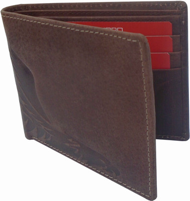 

Zilinobo Men Brown Genuine Leather Wallet(6 Card Slots), Brn-035
