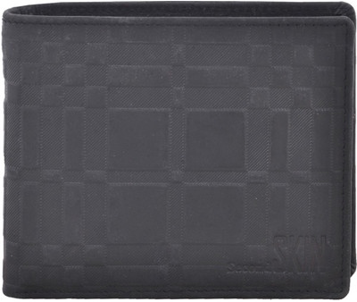 

Second Skin Men Black Genuine Leather Wallet(10 Card Slots)