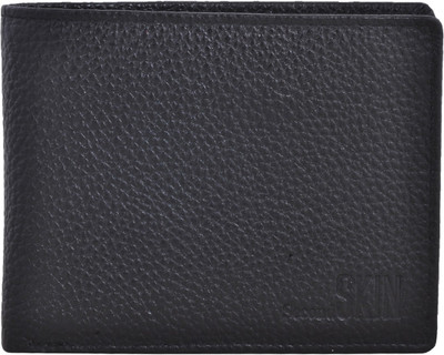 

Second Skin Men Black Genuine Leather Wallet(10 Card Slots)