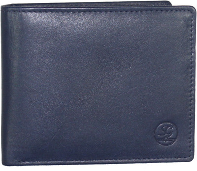 

STYLE 'n GRANDEUR Men Blue Genuine Leather Wallet(5 Card Slots)