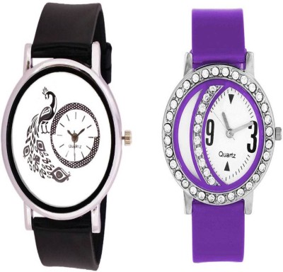 RJ CREATION New Stylish and Fancy Diamond Studded and inside Peacock Glory Watch  - For Women   Watches  (RJ Creation)