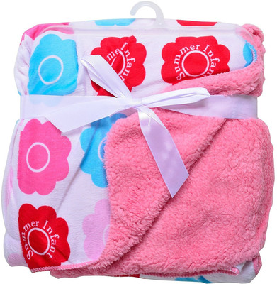 

Baby Bucket Printed  Blanket(Microfiber, Pink