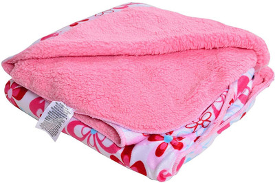 

Baby Bucket Floral  Blanket(Microfiber, Pink