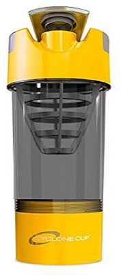 

VibeX ™ CYCLONE CUP Protein Pre Post Workout Mixer Bottle 500 ml Shaker(Pack of 1, Yellow)