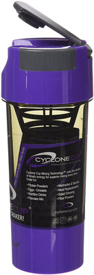 

VibeX ™ Blender mixer bottle protein with compartment Cyclone 500 ml Shaker(Pack of 1, Purple)