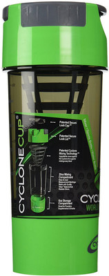 

VibeX ™ CYCLONE CUP Protein Pre Post Workout Mixer Bottle 500 ml Shaker(Pack of 1, Green)