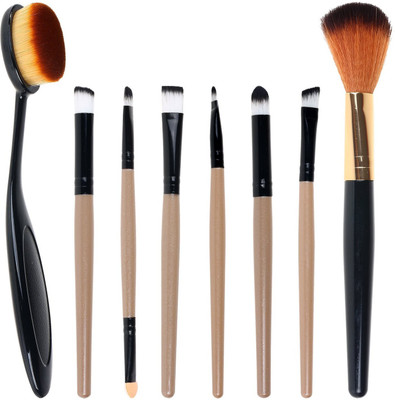 SGM Makeup Brush Set 8 Brushes With Makeup Cleaner Makeup Sponge(Pack of 10)