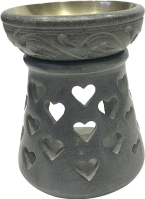 

VRS Oil Burner Stoneware Tealight Holder(Black, Pack of 1)
