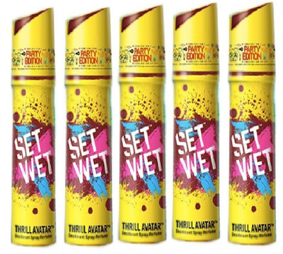 

Set Wet Thrill Avatar ( Set of 5 ) Deodorant Spray - For Men(150 ml, Pack of 5)