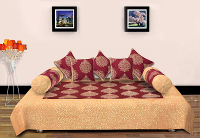 Rustic India Cotton Abstract Diwan Set(Maroon)