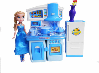 

Emob Battery Operated Musical Dream kitchen with Princess Doll and Accessories(Multicolor)