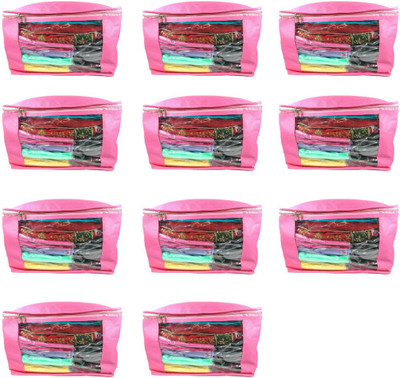 

Aadhya Multipurpose Non Woven Saree Cover pack of 11 k(Pink)