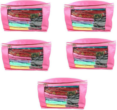 

Aadhya Multipurpose Non Woven Saree Cover pack of 5 i(Pink)