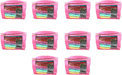 

Aadhya Multipurpose Non Woven Saree Cover pack of 10_d(Pink)