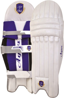 OZI AYERS BATTING LEGGUARD Men's (39 - 43 cm) Batting Pad(White, Blue, Men)