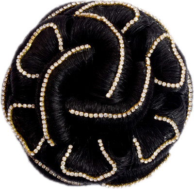 

Mansiyaorange Latest Exclusive Artificial Hair/Hair Extension Collection Bun Clip(Black)