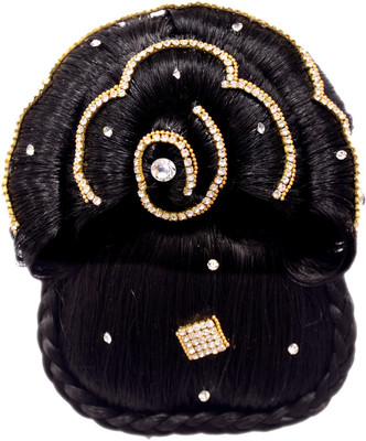 

Mansiyaorange Latest Exclusive Artificial Hair/Hair Extension Collection Bun Clip(Black)