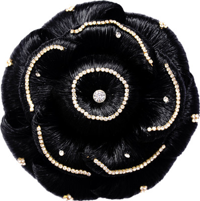 

Mansiyaorange Latest Exclusive Artificial Hair/Hair Extension Collection Bun Clip(Black)