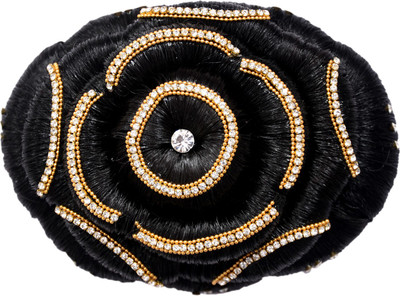

Mansiyaorange Latest Exclusive Artificial Hair/Hair Extension Collection Bun Clip(Black)