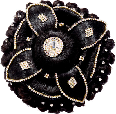 

Mansiyaorange Latest Exclusive Artificial Hair/Hair Extension Collection Bun Clip(Black)