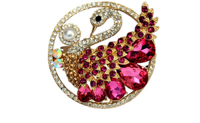 

Mansiyaorange Designer Fancy Latest Stone Hair Pin Hair Clip(Pink)
