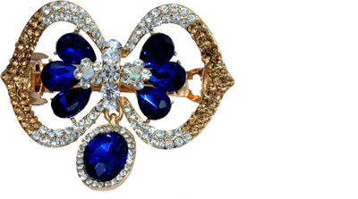 Mansiyaorange Designer Fancy Latest Stone Hair Pin Hair Clip(Blue)