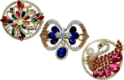 

Mansiyaorange Designer Fancy Latest Combo Of Stone Hair Pin Hair Clip(Multicolor)