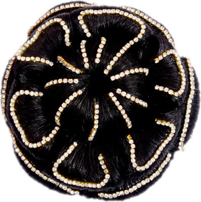

Mansiyaorange Latest Exclusive Artificial Hair/Hair Extension Collection Bun Clip(Black)