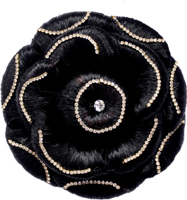 

Mansiyaorange Latest Exclusive Artificial Hair/Hair Extension Collection Bun Clip(Black)