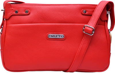 

Fristo Women Casual Red PU Sling Bag