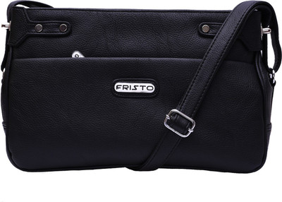 

Fristo Women Casual Black PU Sling Bag