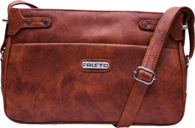 

Fristo Women Casual Brown PU Sling Bag