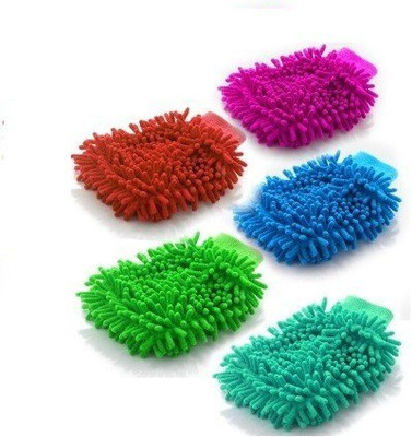 

Mayatra's Pack of 5 Microfiber Double Sided Dusting Cleaning Glove for Home Office Kitchen Hotel Glove