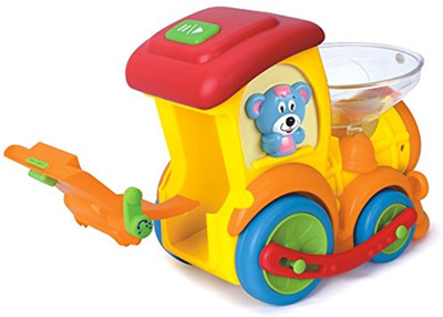 

Baby Bucket Electric Universal Moving Train With Chasing Balls Activity, Light, Talks and Sings(Yellow)