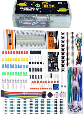 

QuadStore Basic Electronics Components Learning Kit for Arduino Uno R3, Mega 2560, Raspberry(Blue)