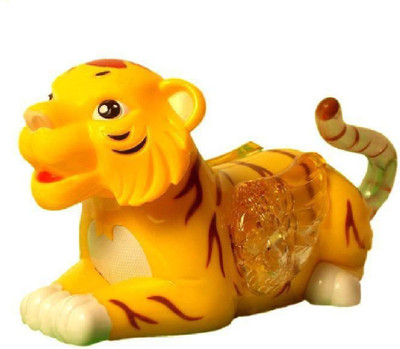 

volik Musical Tiger with lighting moving wings, Bump and go action(Multicolor)