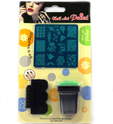

Savni nail art square stamping kit for women(pink)