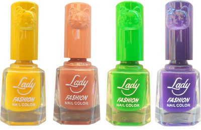 

Lady Fashion Colour Cap Insta Dry Nail polish (Evergreen Colours) Yellow,Brown,Green,Purple(Pack of 4)