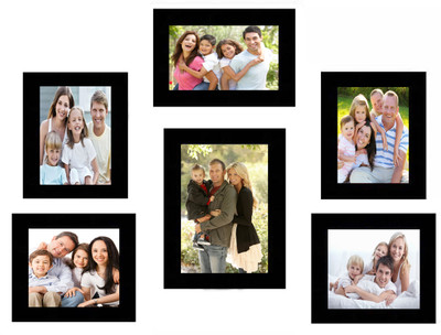 

Aspiration MDF Photo Frame(Black, 6 Photos)