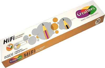 

Creations Eco Friendly HB Pencil(Set of 10, Black)