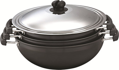 

Prestige Hard Anodised+ Kadhai 30 cm(Hard Anodised, Non-stick), Black