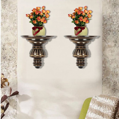 

Onlineshoppee fanvy Wooden Wall Shelf(Number of Shelves - 2, Brown)